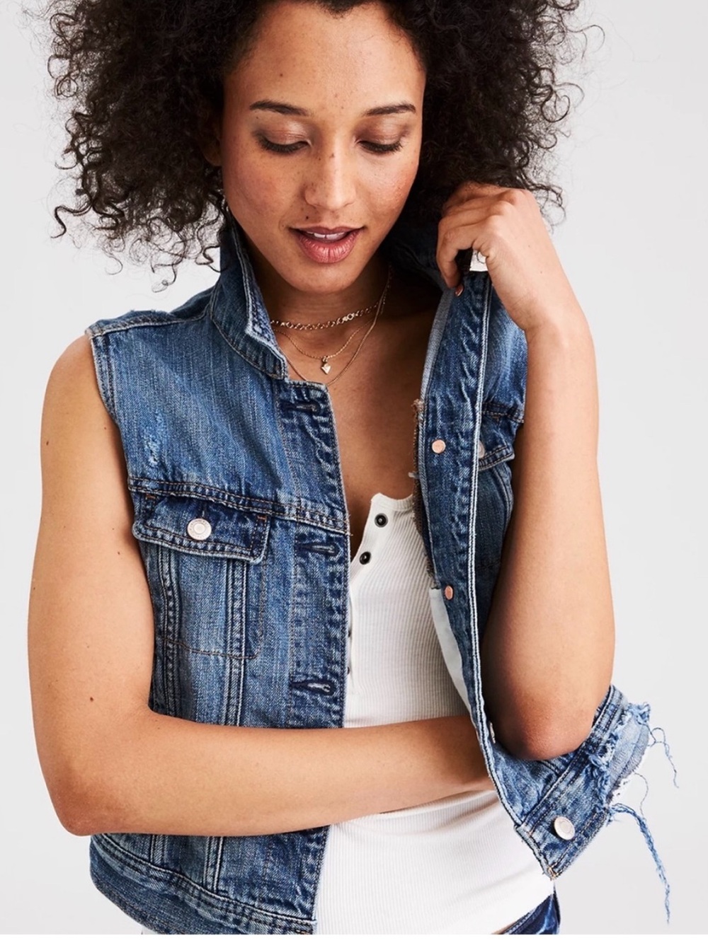 American Eagle Denim Vest. Size Small.